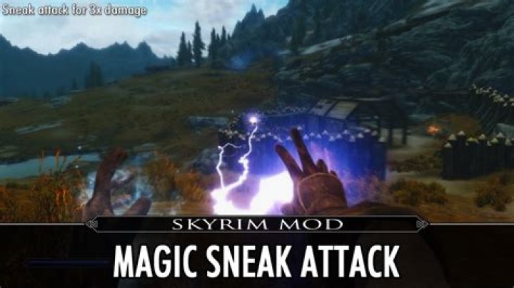 Can you do sneak attacks with magic Skyrim?