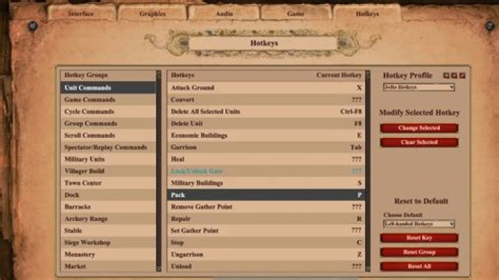 How do you set hotkeys In Age of Empires 2?